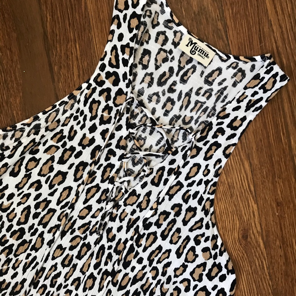 Show Me Your Mumu Cheetah Daryn Lace Up Dress - Picture 2 of 7